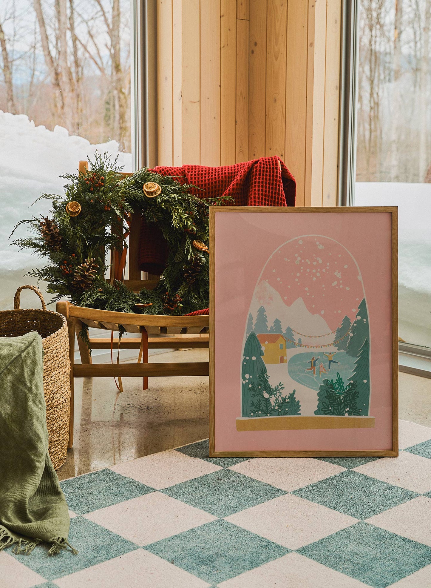 Snowglobe Skating Rink, Poster